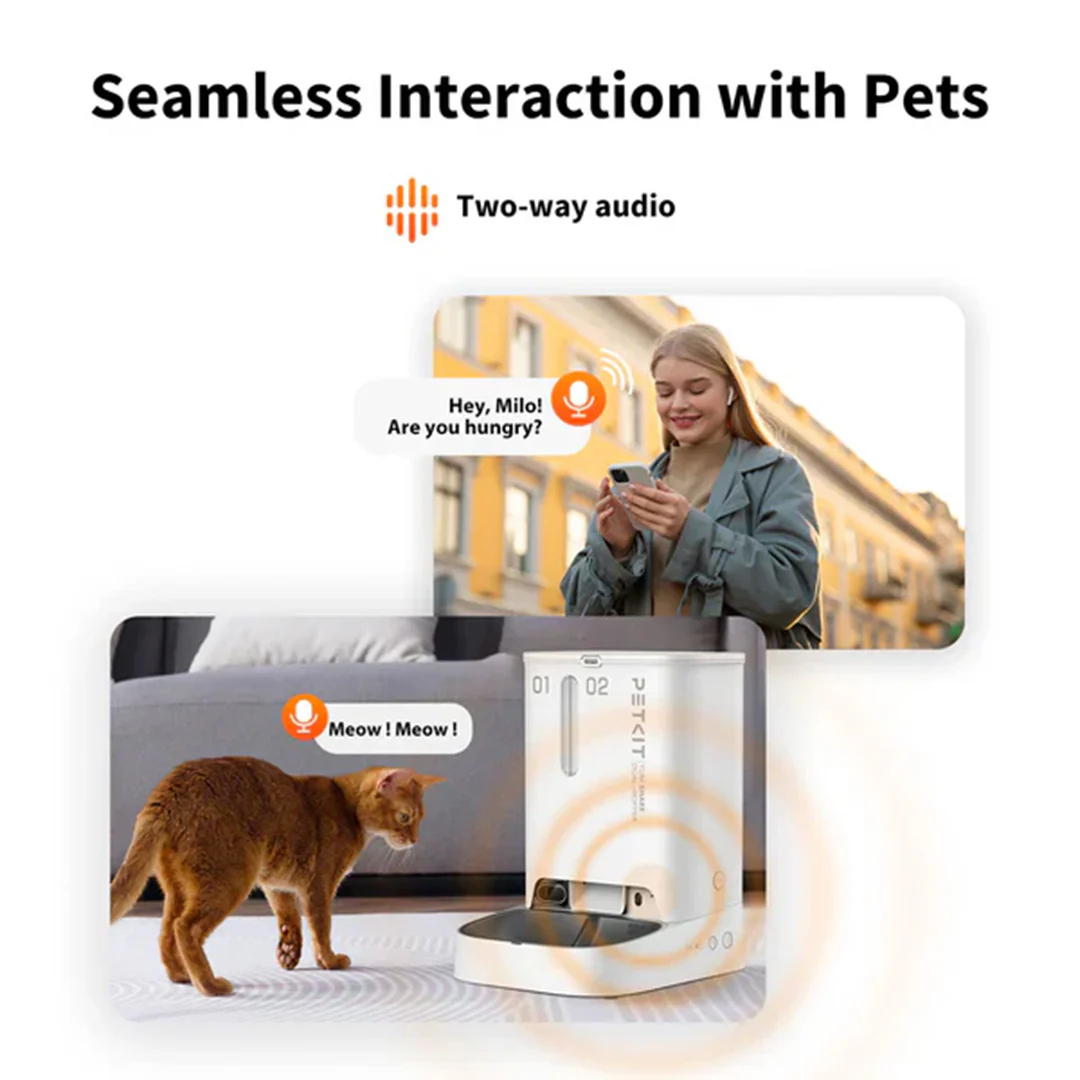 Petkit YumShare Dual Hopper Automatic 2.4G WiFi Food Dispenser with HD Camera for Dogs and Cats - Image 5