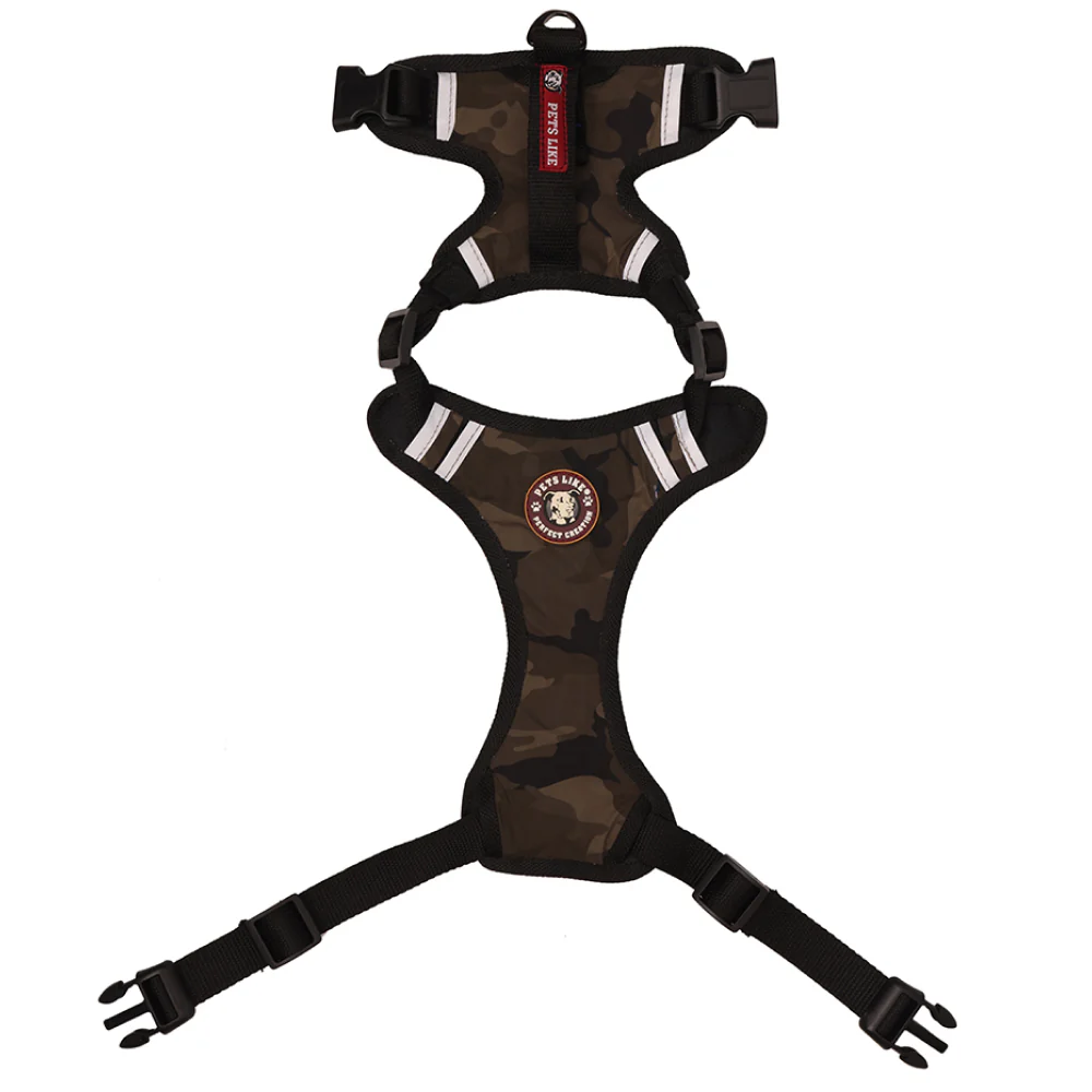 Pets Like Padded Double Side Harness for Dogs (Brown Flange) - Image 3