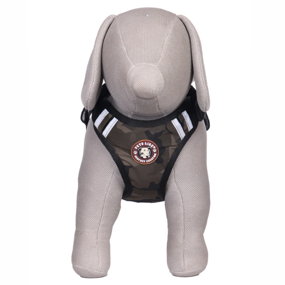 Pets Like Padded Double Side Harness for Dogs (Brown Flange) - Image 4