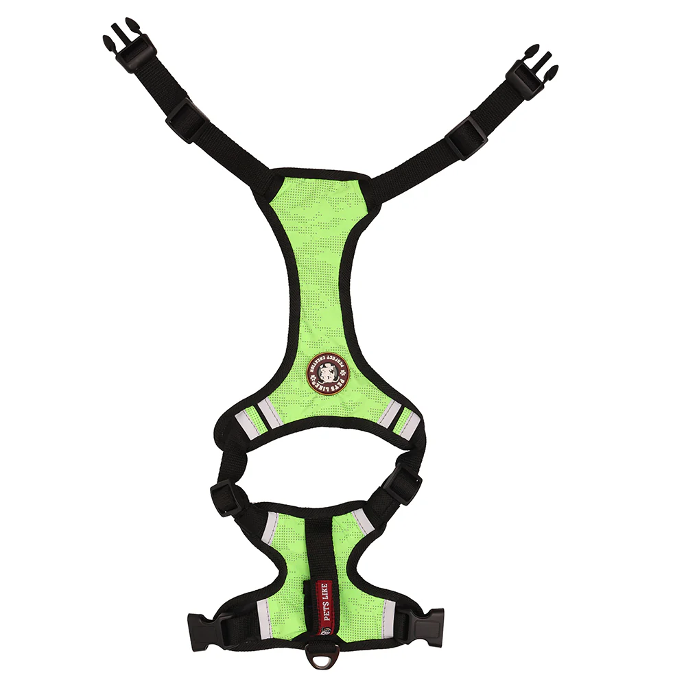 Pets Like Padded Double Side Harness for Dogs (Neon Green) - Image 3
