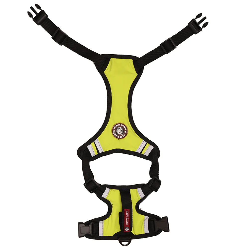 Pets Like Padded Double Side Harness for Dogs (Neon Yellow) - Image 3
