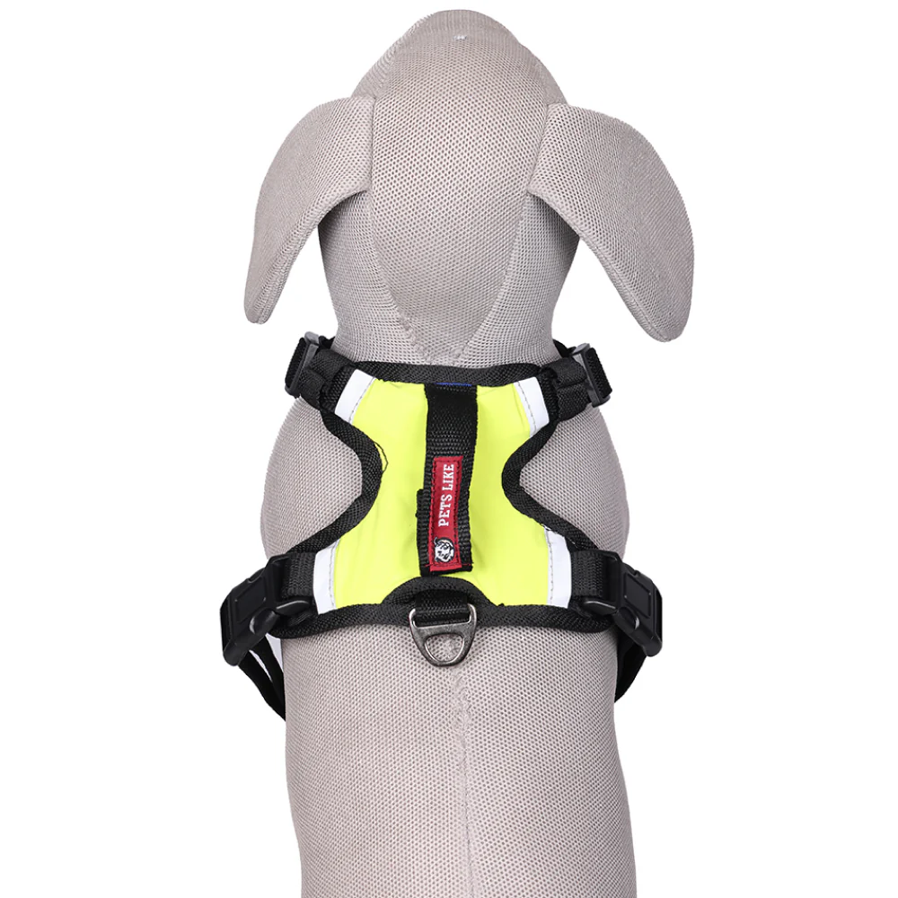 Pets Like Padded Double Side Harness for Dogs (Neon Yellow) - Image 4
