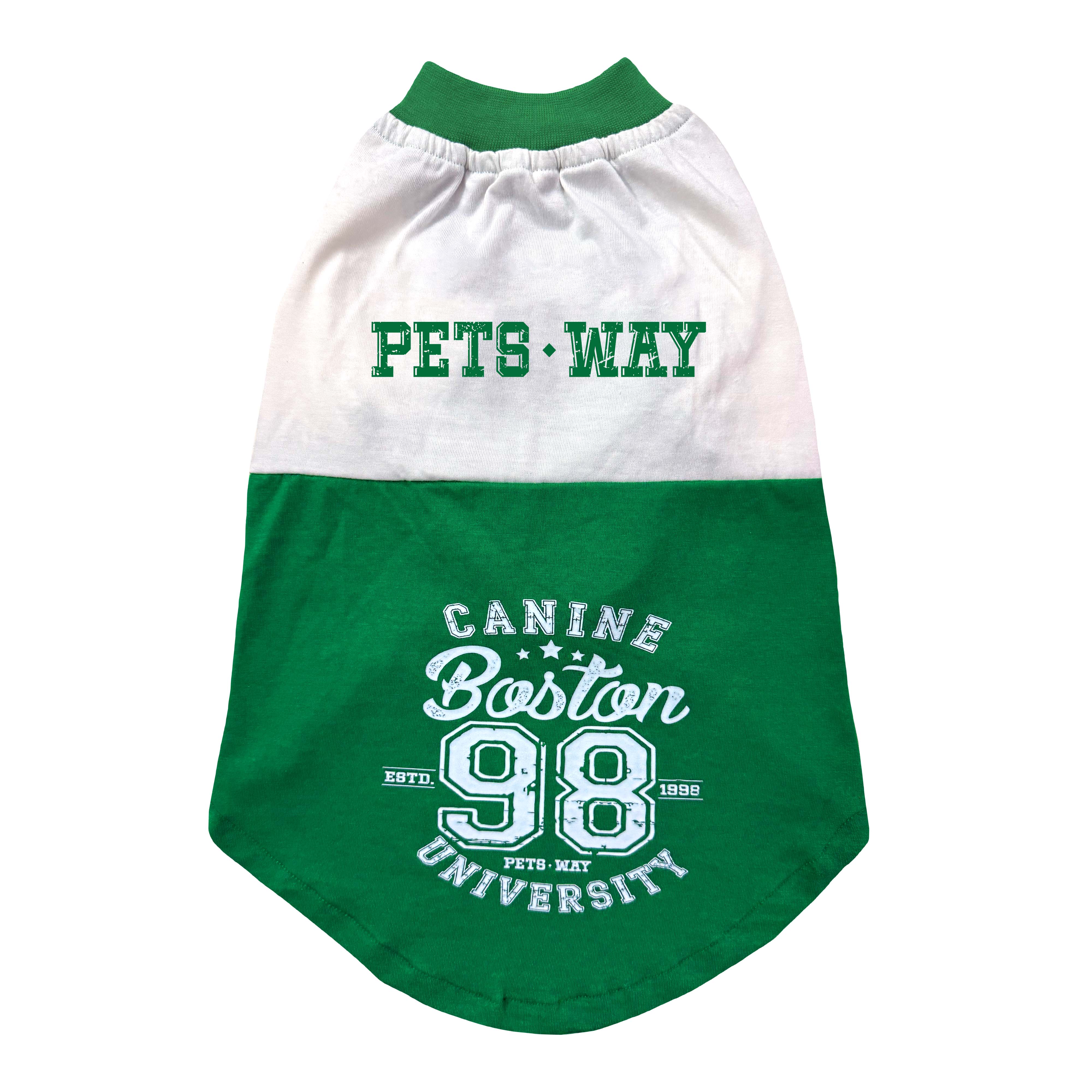 Pets Way Boston Barkball Tshirt for Dogs (Green/White) - Image 3