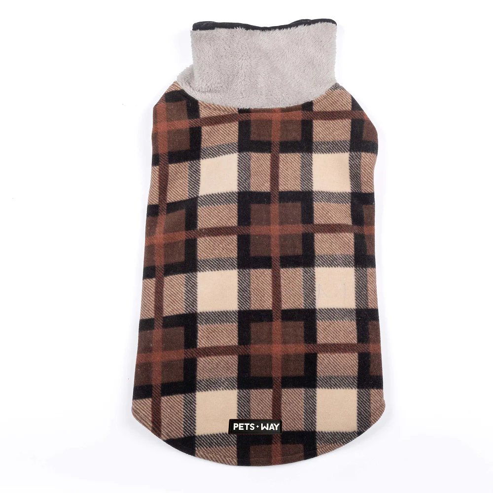 Pets Way Checks Winter Jacket for Dogs (Brownie) - Image 5