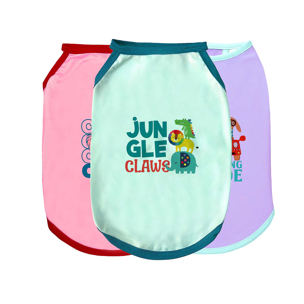 Pets Way Cool Pups Vest Combo for Dogs (Pack of 3)