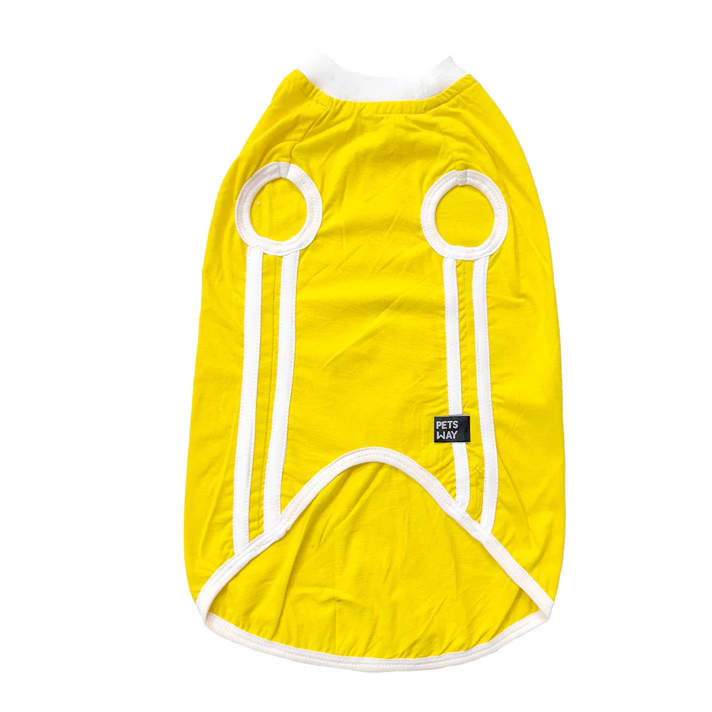 Pets Way Dive In Stripes Tshirt for Cat (Yellow) - Image 2