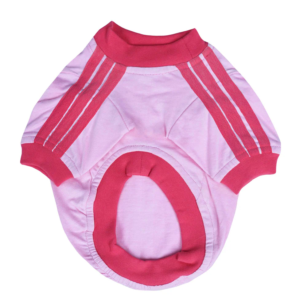 Pets Way Dive In Stripes Tshirt for Dogs (Blush) - Image 2