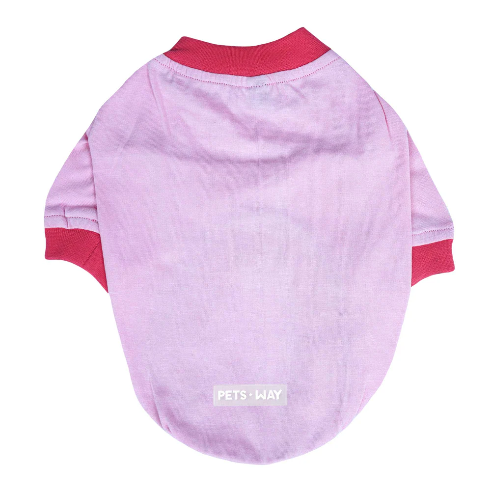 Pets Way Dive In Stripes Tshirt for Dogs (Blush) - Image 5