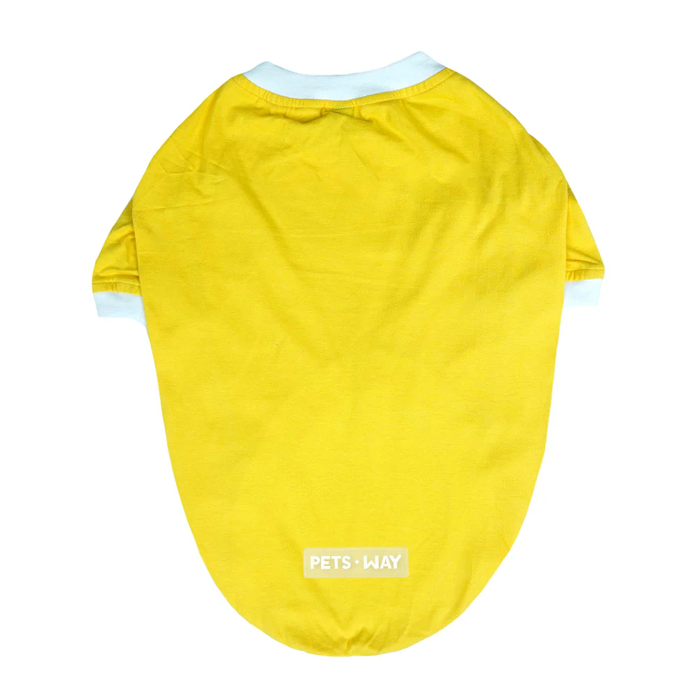 Pets Way Dive In Stripes Tshirt for Dogs (Yellow) - Image 6
