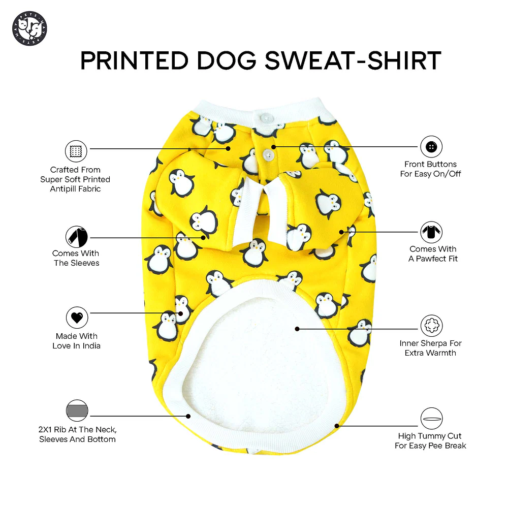 Pets Way Foxwagen Winter Sweatshirts for Dogs (Yellow) - Image 3