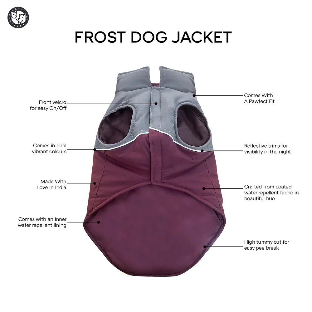 Pets Way Frost Winter Jacket for Dogs (Wine) - Image 5