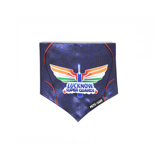 Pets Way Lucknow Super Guards IPL Bandana for Dogs and Cats (Blue) | Indian Pet League - Image 3