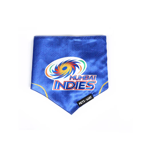 Pets Way Mumbai Indies IPL Bandana for Dogs and Cats (Blue) | Indian Pet League - Image 3