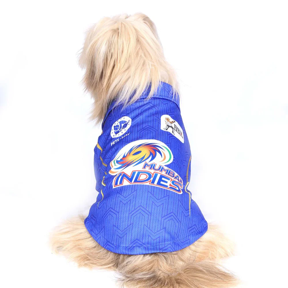 Pets Way Mumbai Indies IPL Jersey for Dogs and Cats (Blue)| Indian Pet League - Image 3