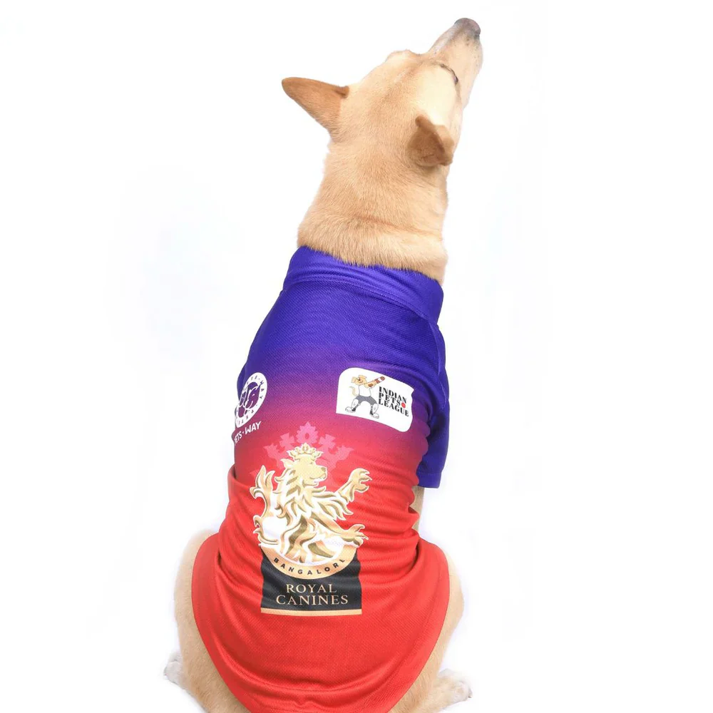 Pets Way Royal Canines Bangalore IPL Jersey for Dogs and Cats (Red/Blue)| Indian Pet League - Image 3