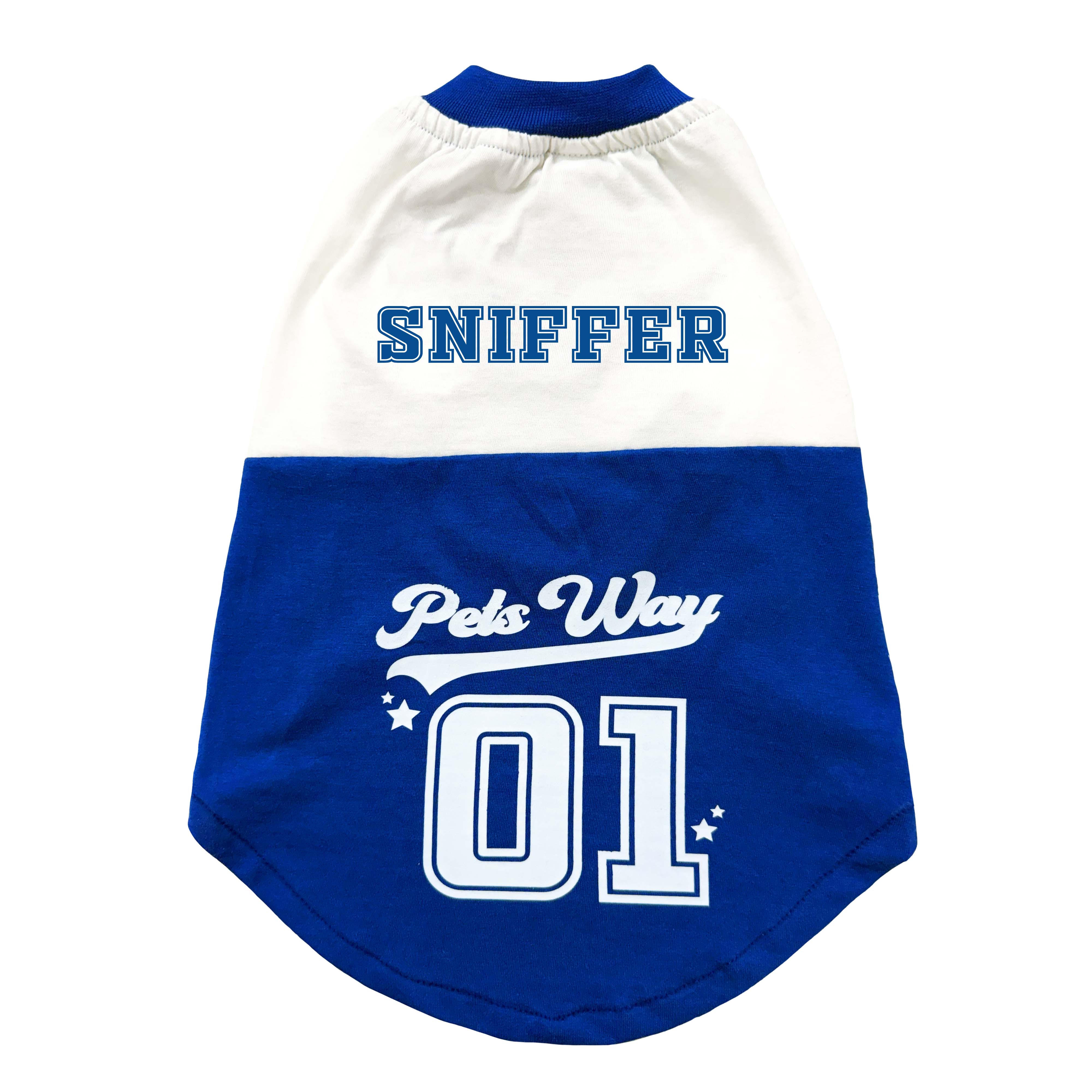 Pets Way Sniffer Barkball Tshirt for Dogs (Blue/White) - Image 4