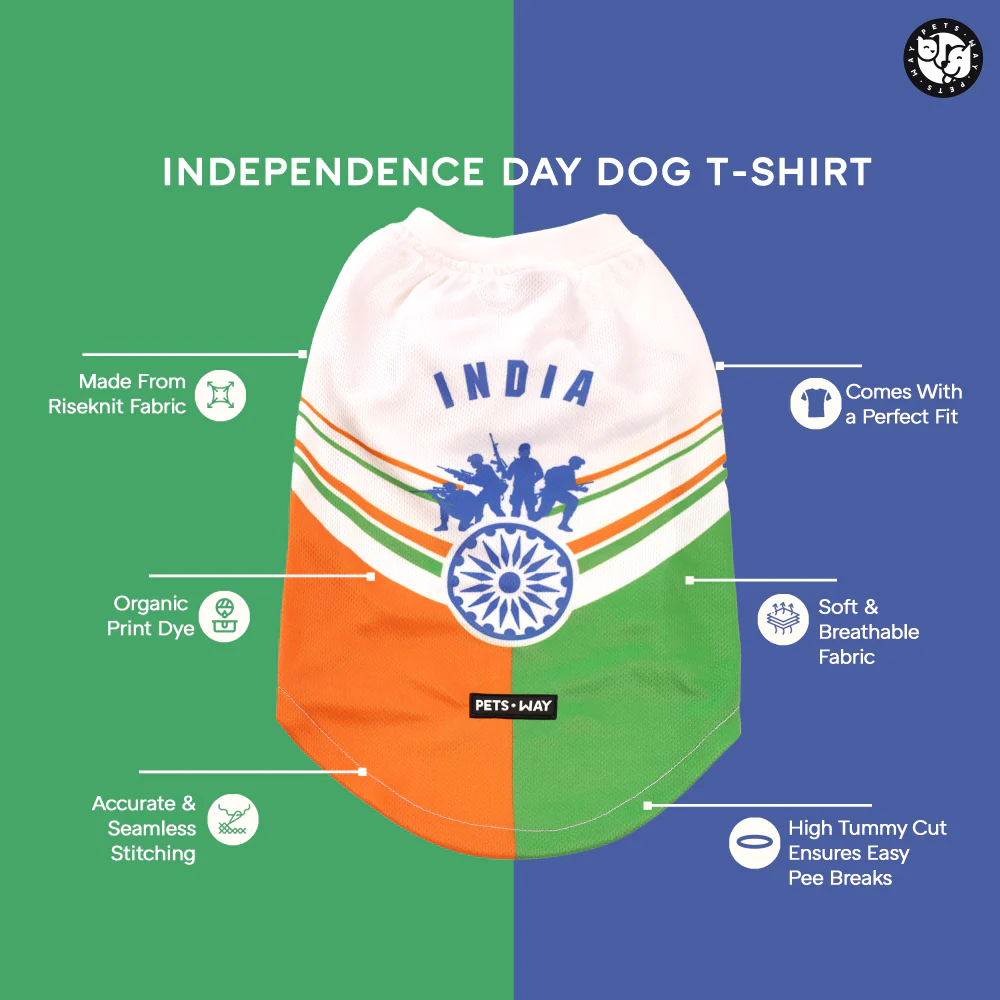 Pets Way Bharat Pride Tshirt for Dogs - Image 3