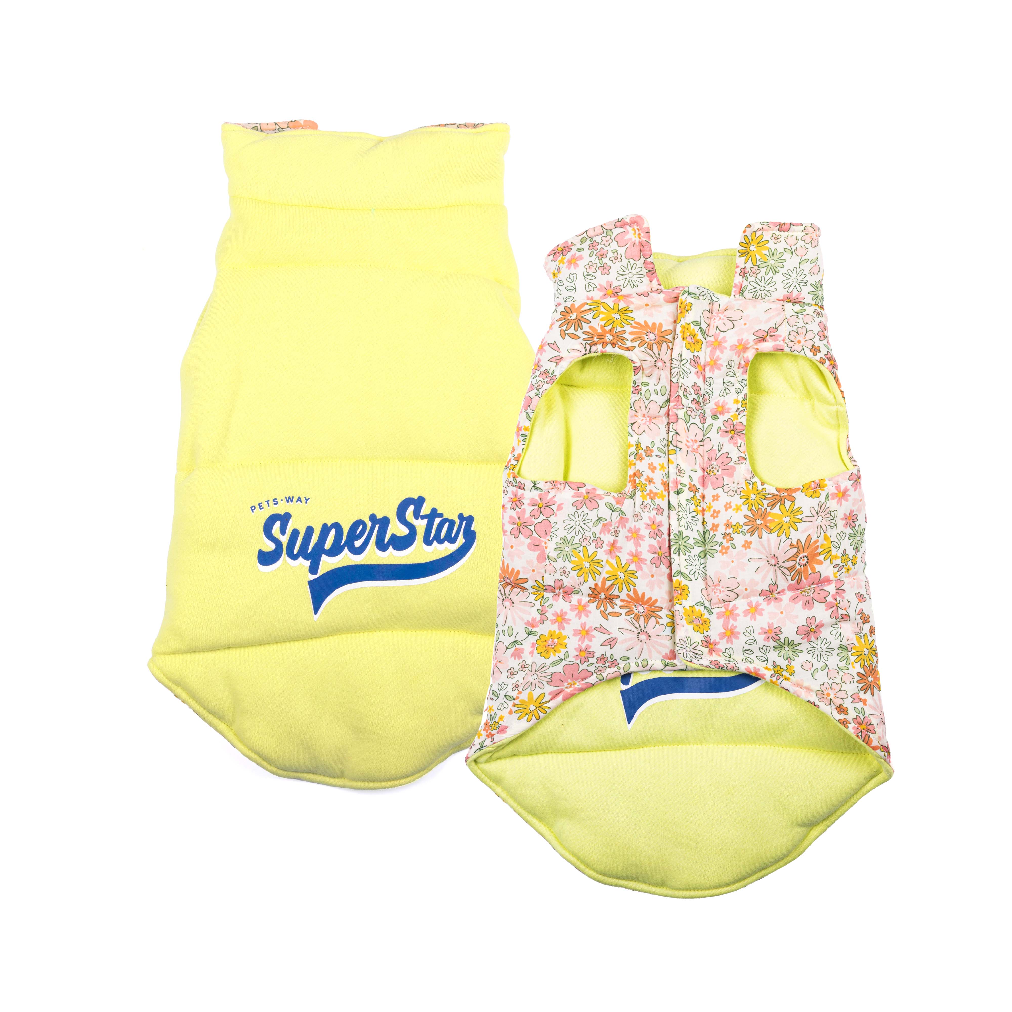 Pets Way Superstar Reversible Check Winter Jacket for Dogs (Lime) - Image 3
