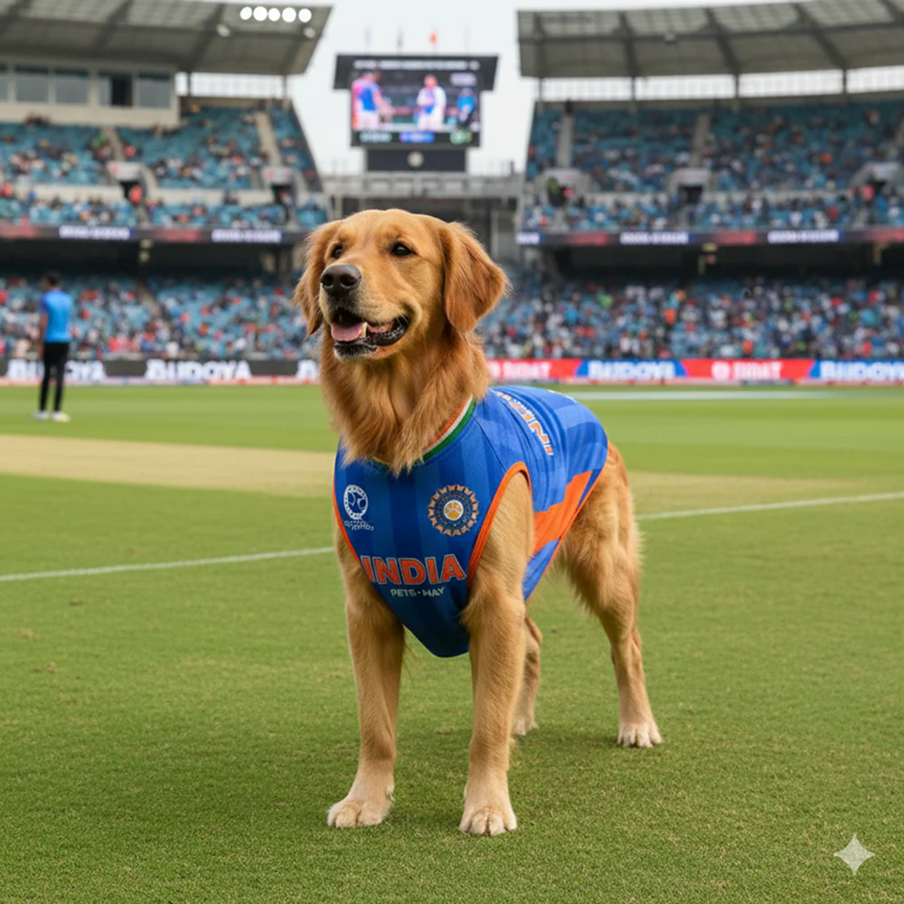 Pets Way T20 Indian Cricket Team Replica Jersey T Shirt for Dogs (Blue) - Image 3