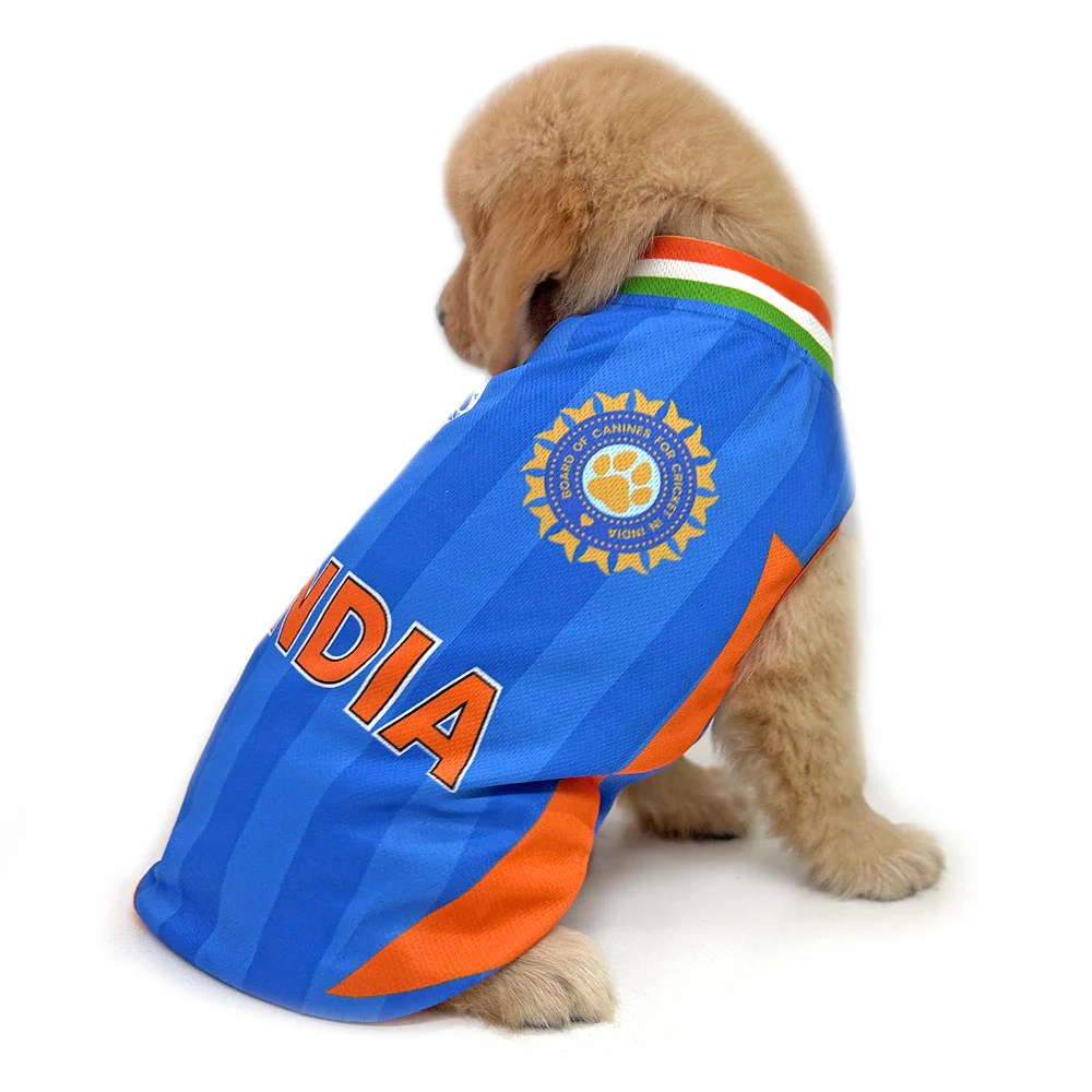 Pets Way T20 Indian Cricket Team Replica Jersey T Shirt for Dogs (Blue) - Image 6