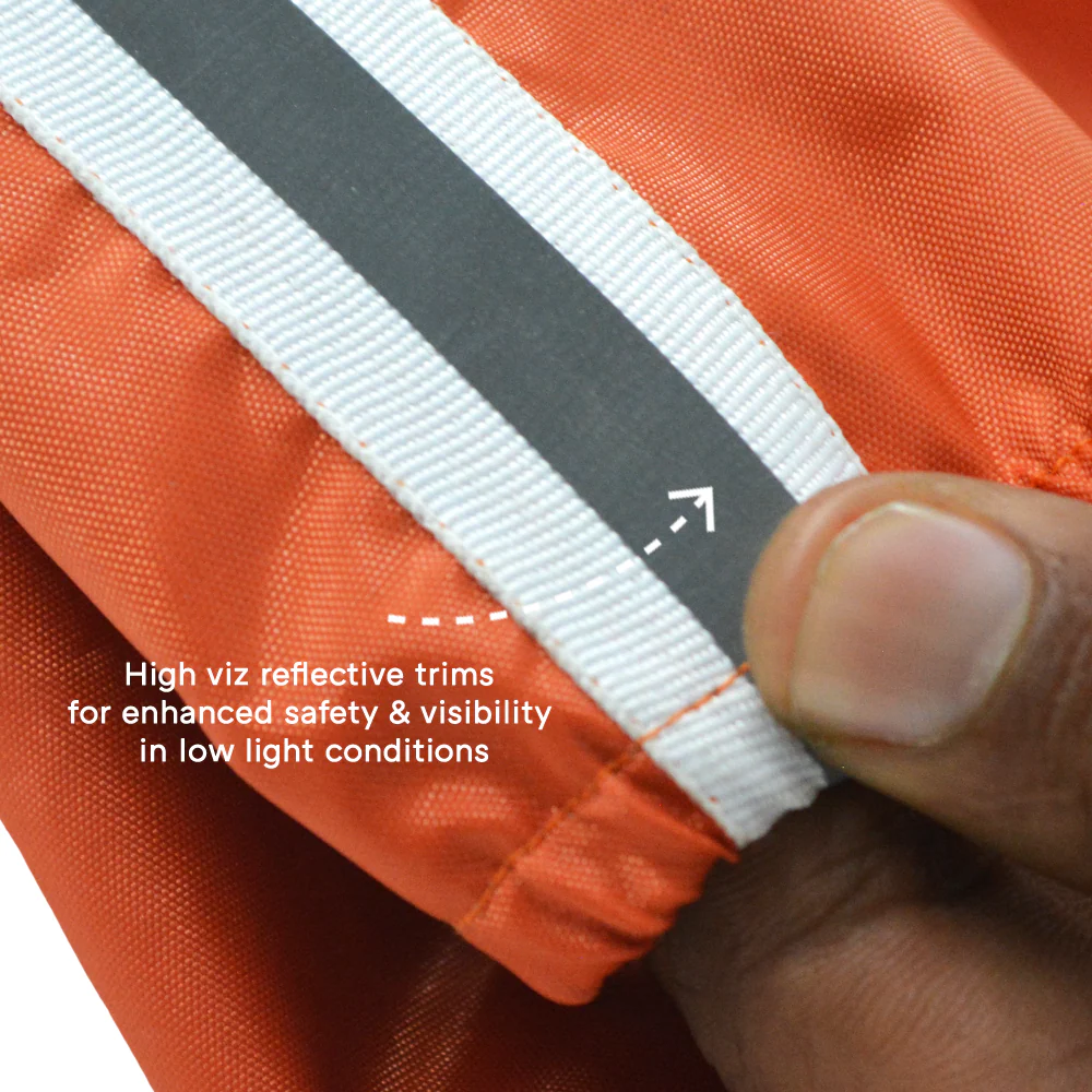 Pets Way TPU Rainstorm Raincoat for Dogs (Rust) - Image 3