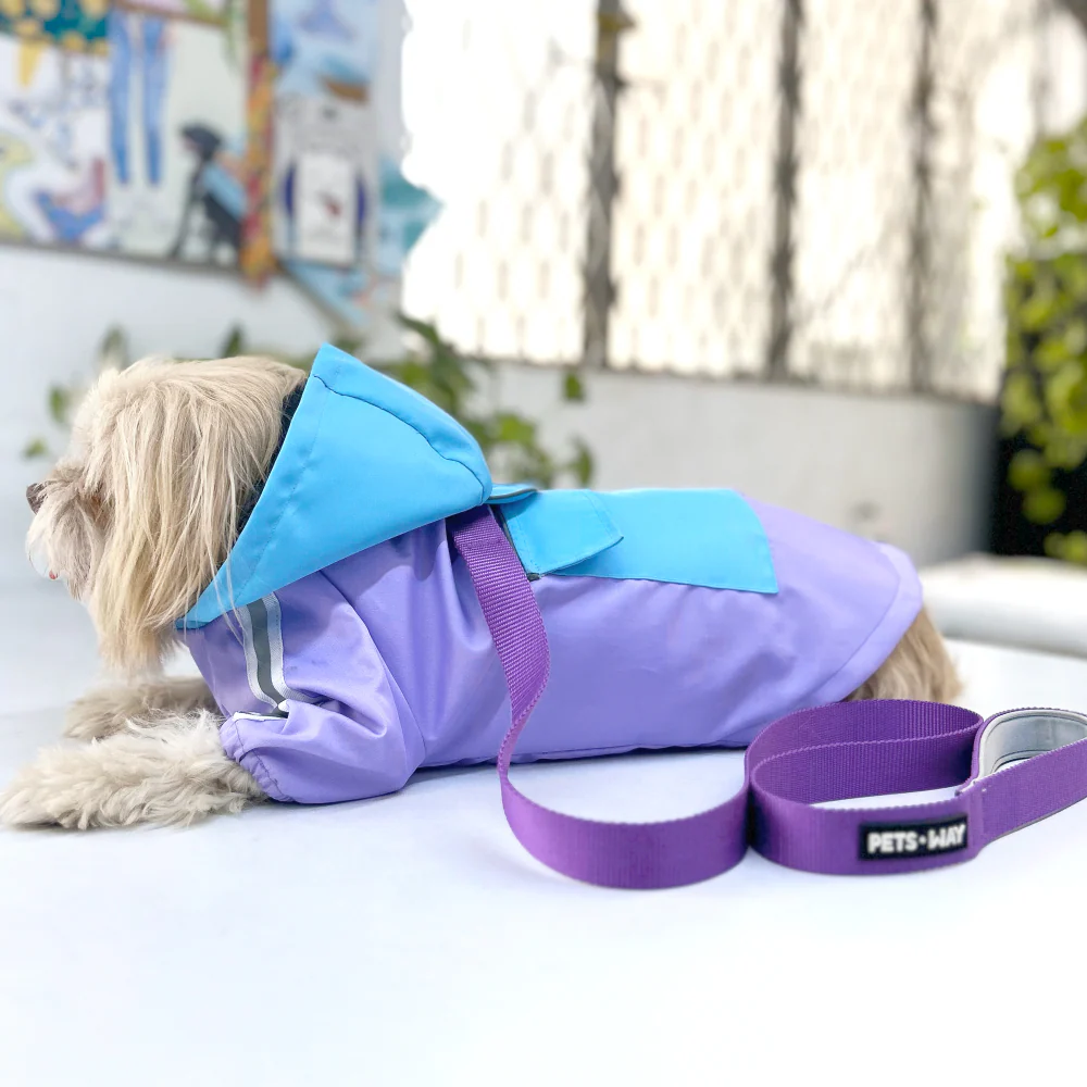 Pets Way TPU Rainstorm Raincoat for Dogs (Lavender) - Image 10