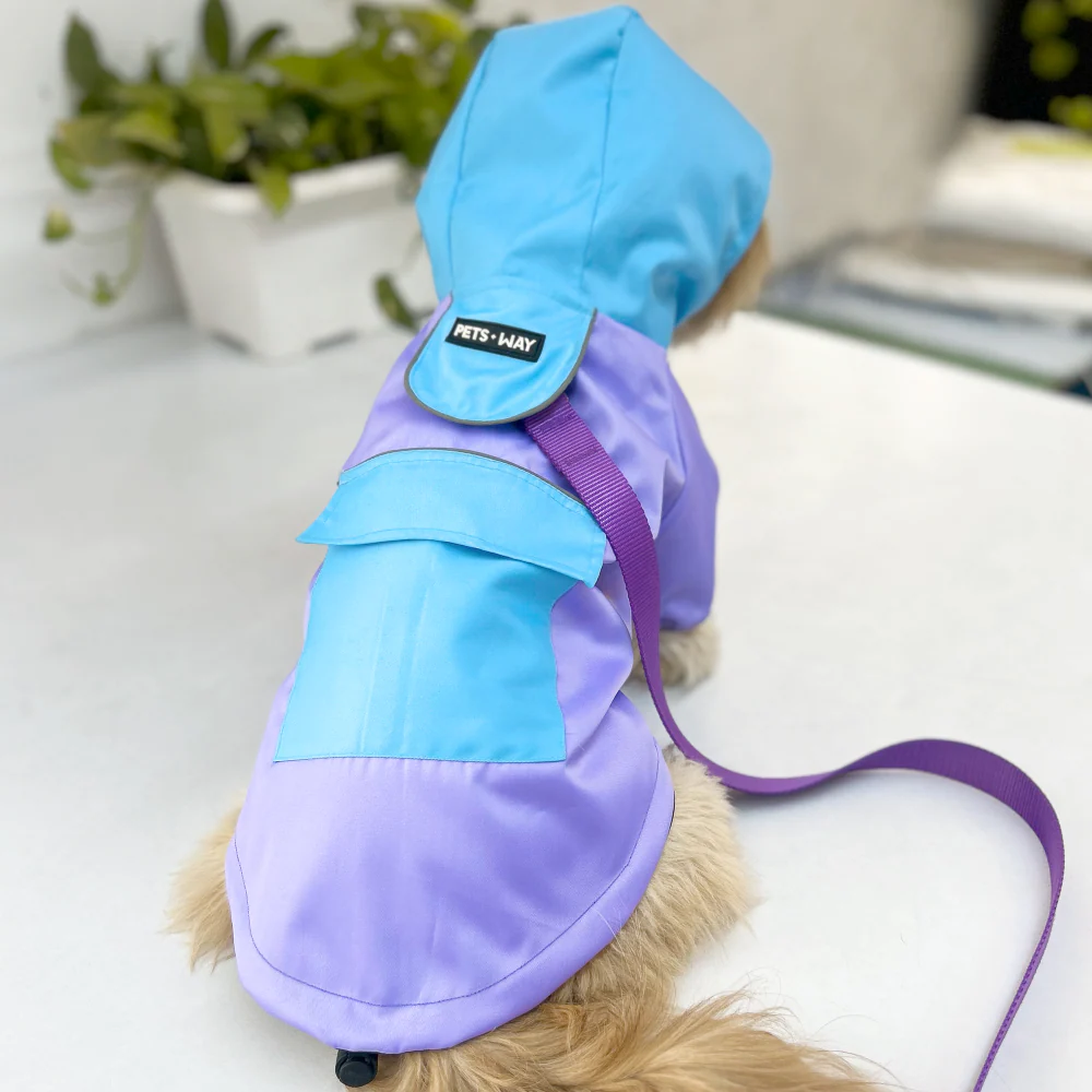 Pets Way TPU Rainstorm Raincoat for Dogs (Lavender) - Image 9