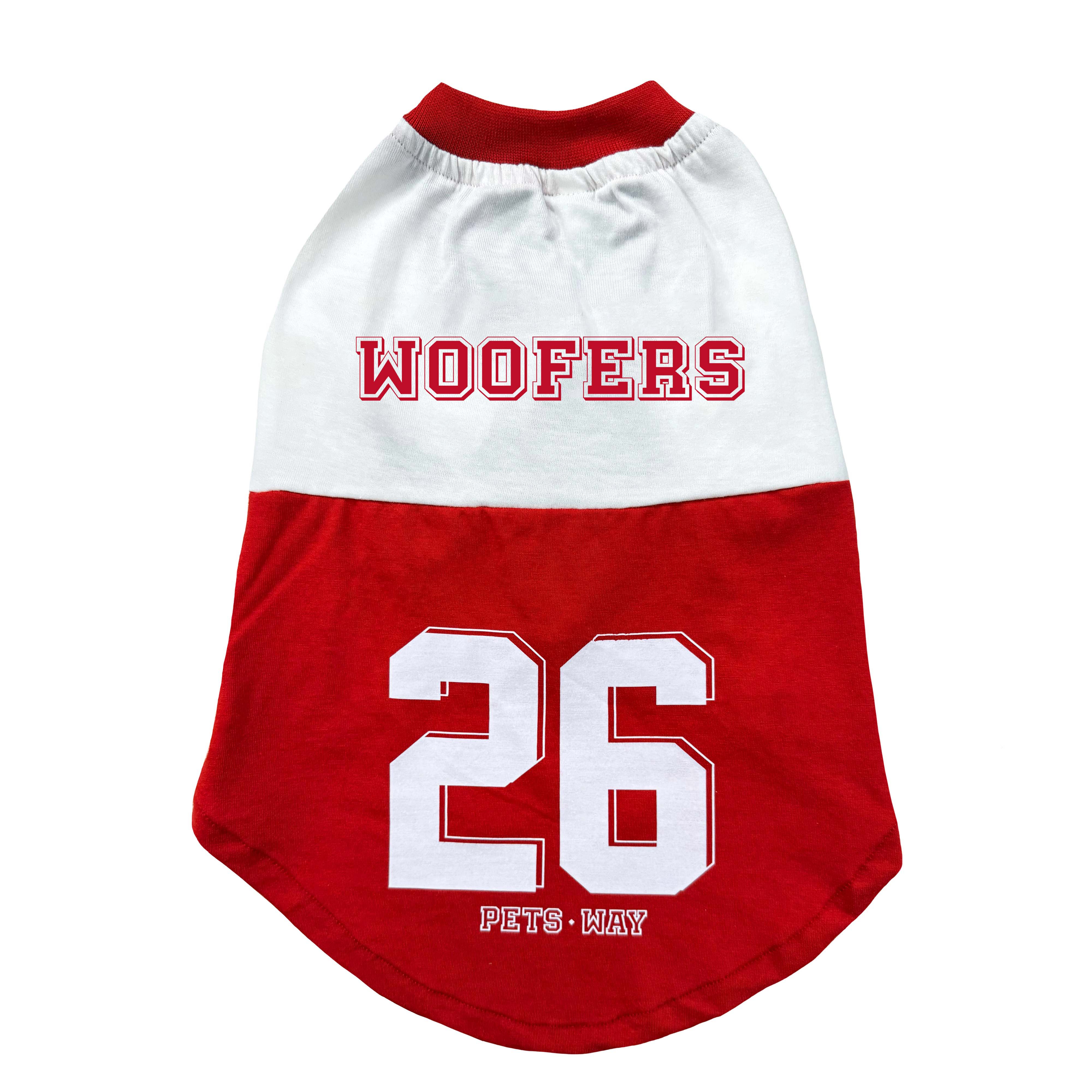 Pets Way Woofers Barkball Tshirt for Dogs (Red/White) - Image 4