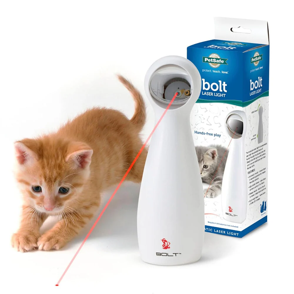 Petsafe Froliccat Bolt Automatic Laser Light for Cats (White/Grey) - Image 2