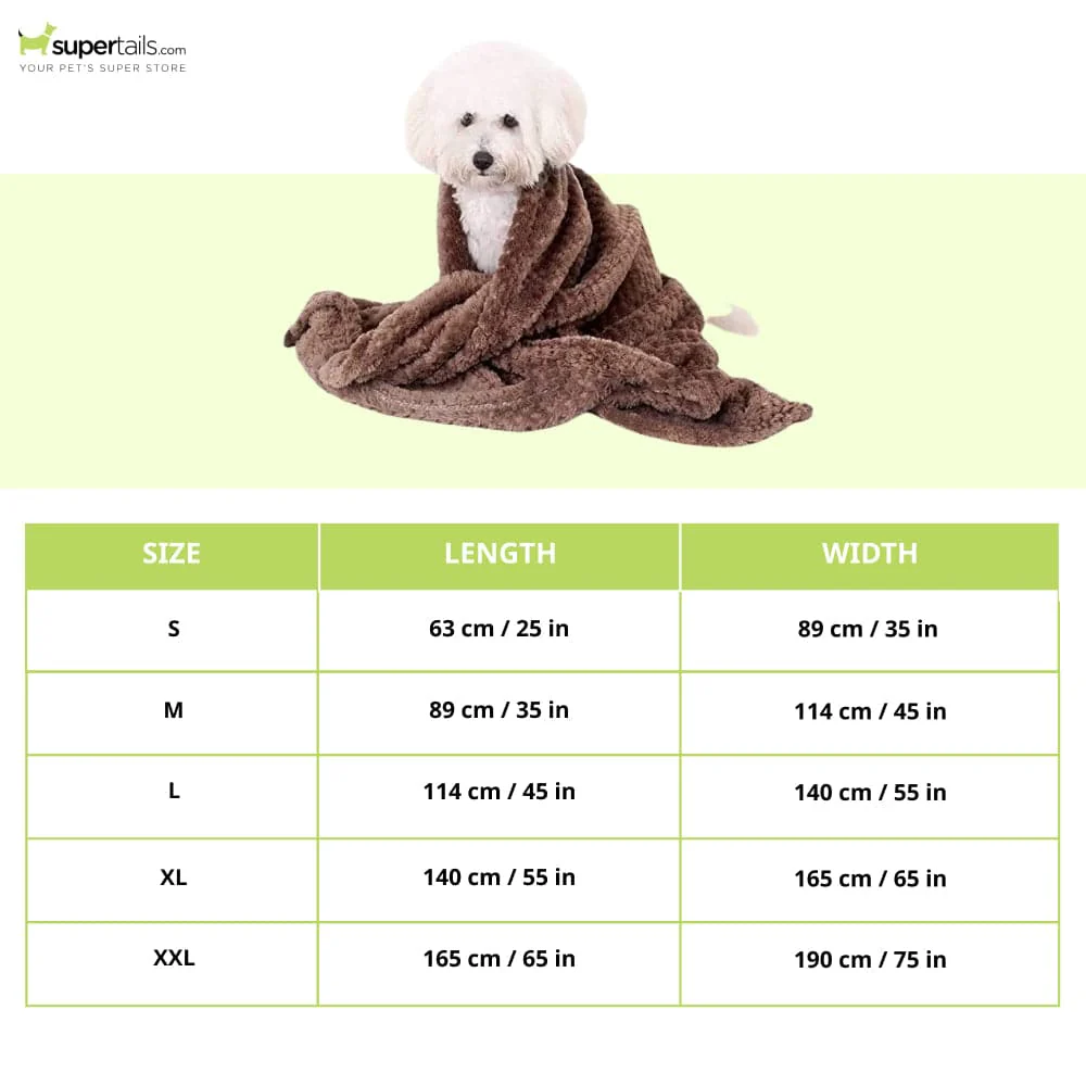 Fluffy's Petslover Breathable Soft Fleece Blanket for Dogs and Cats (Brown) - Image 2