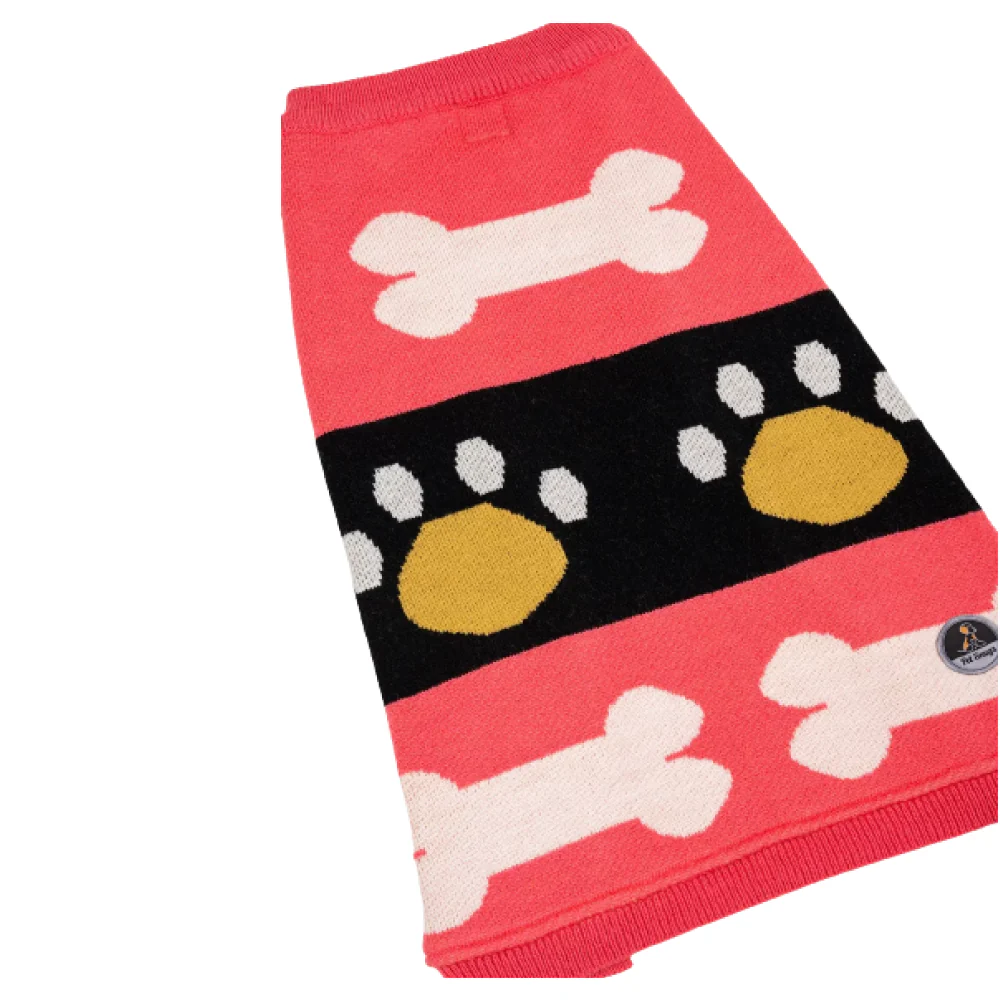Petsnugs Bones and Paws Sweater for Dogs and Cats (Pink) - Image 6