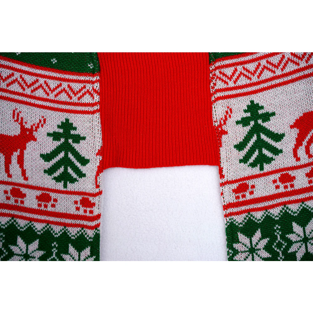 Petsnugs Nordic Knit Sweater for Dogs and Cats (Red/White/Green) - Image 4