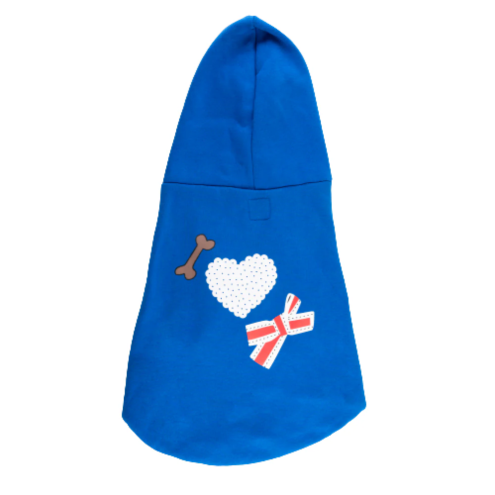 Petsnugs Cute Heart Hoodie for Dogs and Cats (Blue) - Image 2