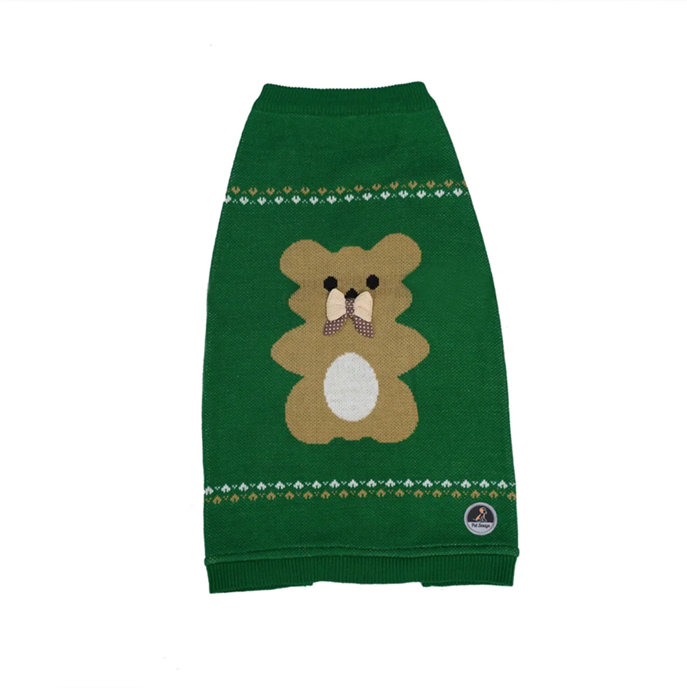 Petsnugs Cute Teddy Bear Design Sweater for Dogs (Green) - Image 4