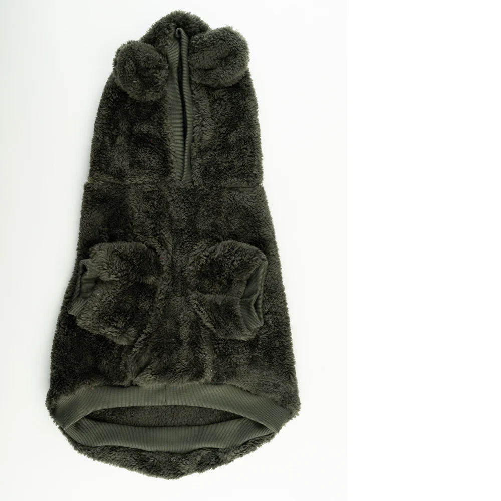 Petsnugs Fluffy Sweatshirt for Dogs and Cats (Olive Green) - Image 3