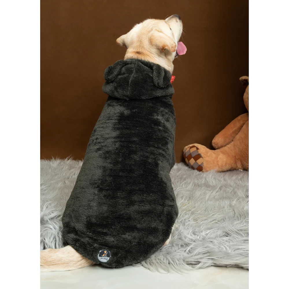 Petsnugs Fluffy Sweatshirt for Dogs and Cats (Olive Green) - Image 4
