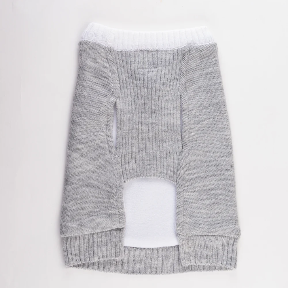 Petsnugs Gentle Knit Sweater for Dogs and Cats (Grey & White) - Image 4