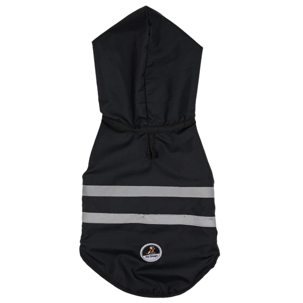 Petsnugs Reflective Waterproof Raincoat for Dogs and Cats (Black) - Image 2