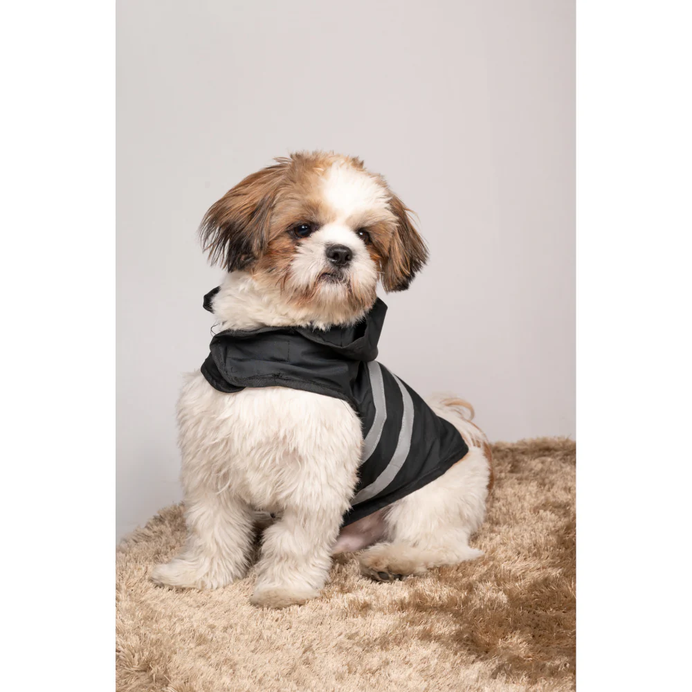 Petsnugs Reflective Waterproof Raincoat for Dogs and Cats (Black) - Image 3