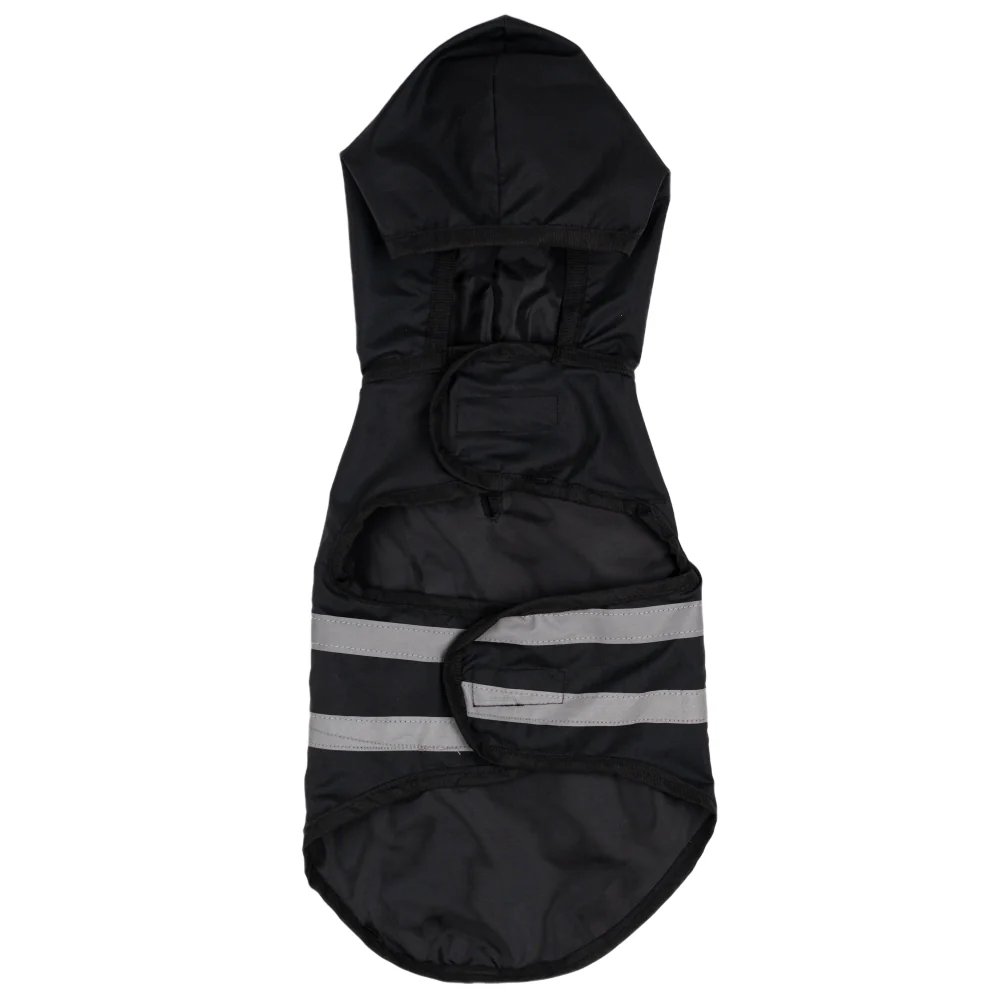 Petsnugs Reflective Waterproof Raincoat for Dogs and Cats (Black) - Image 4