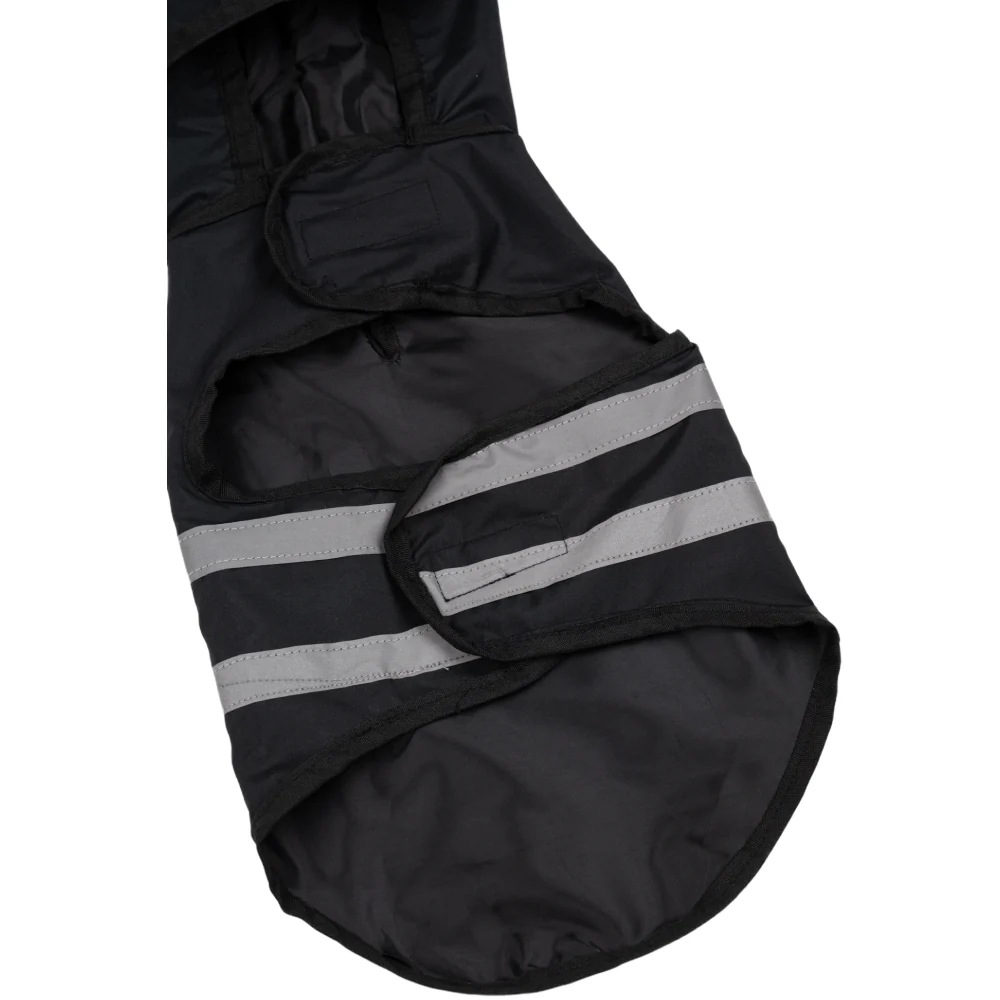 Petsnugs Reflective Waterproof Raincoat for Dogs and Cats (Black) - Image 5