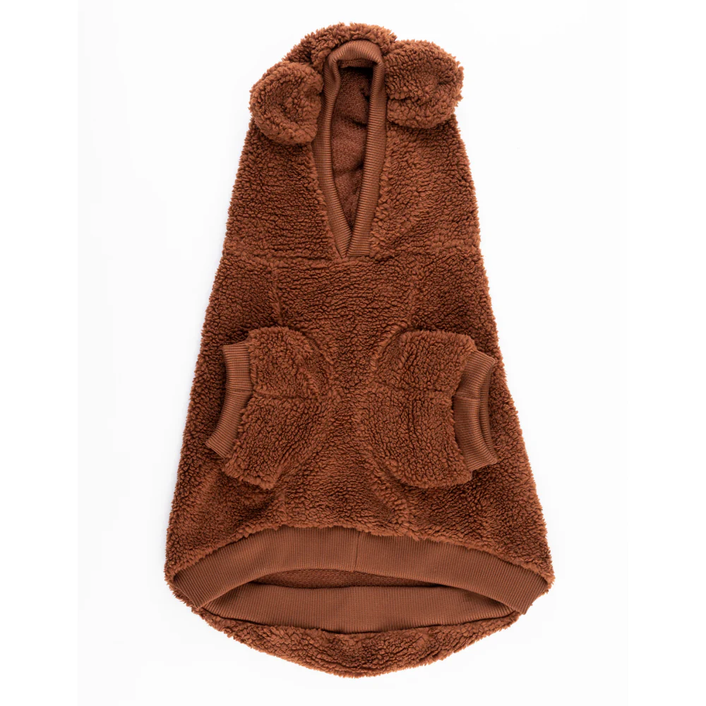 Petsnugs Woof Woof Sweatshirt for Dogs and Cats (Dark Brown) - Image 3