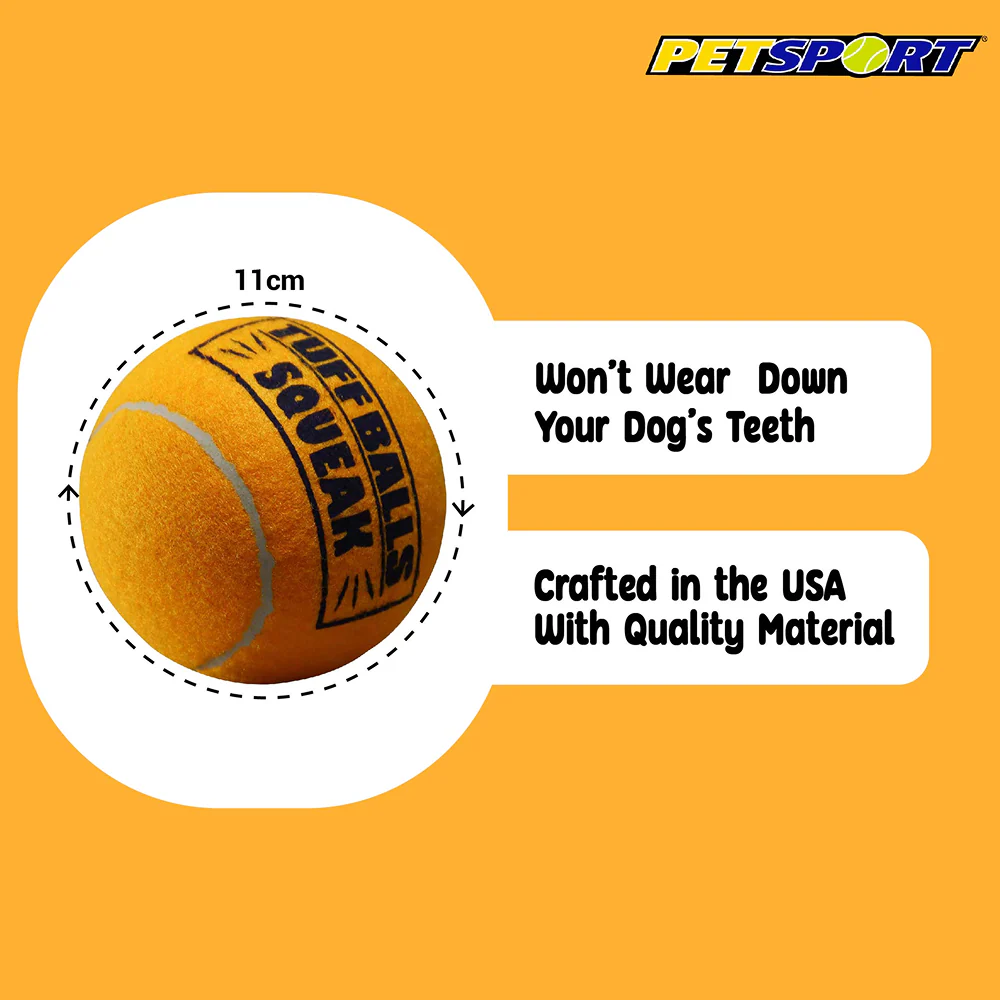Petsport Giant Squeak Tuff Ball Toy for Dogs (Orange) - Image 8