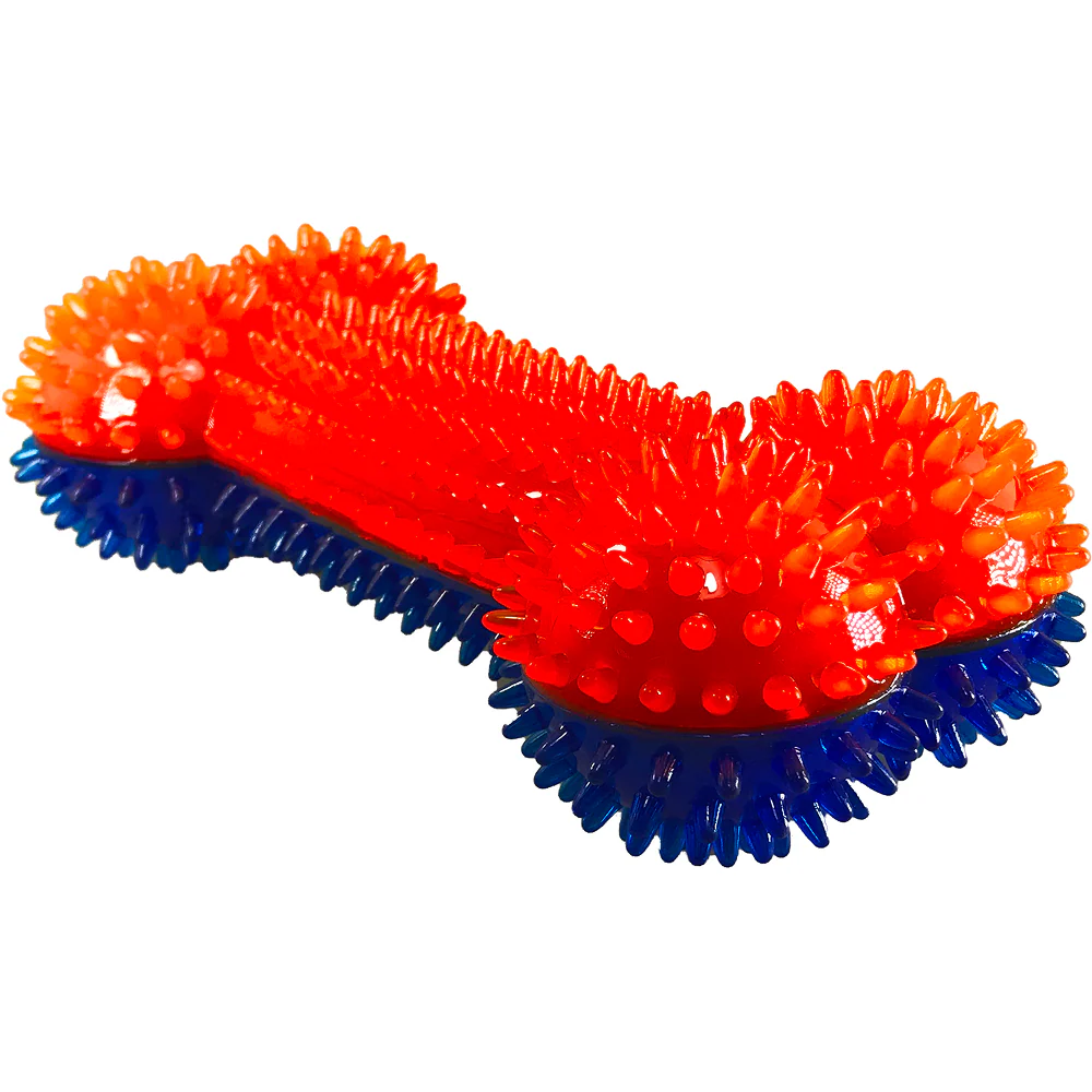 Petsport Gorilla Spiky Bone Toy for Dogs (Blue & Red) - Image 3