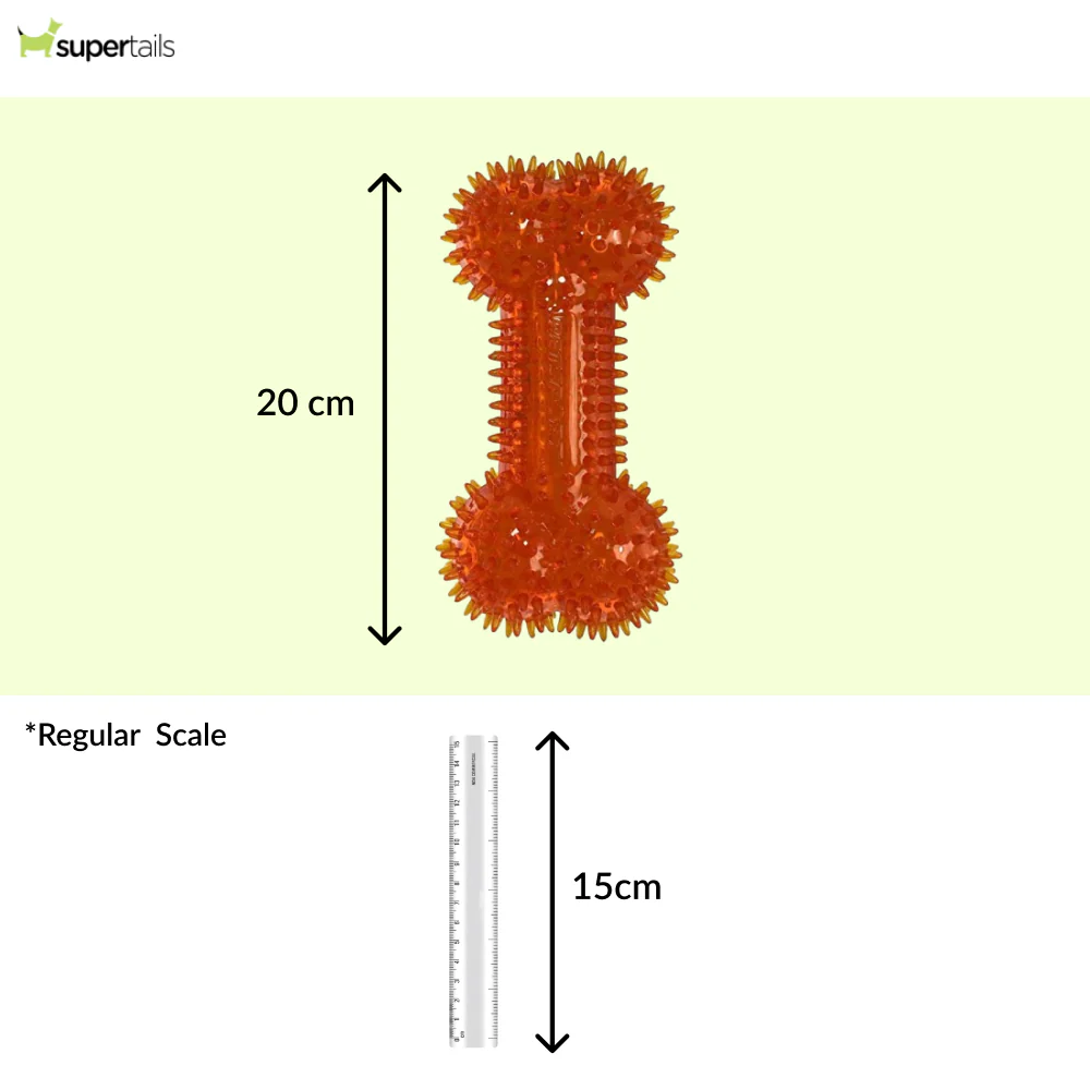 Petsport Gorilla Spiky Bone Toy for Dogs (Red) - Image 2