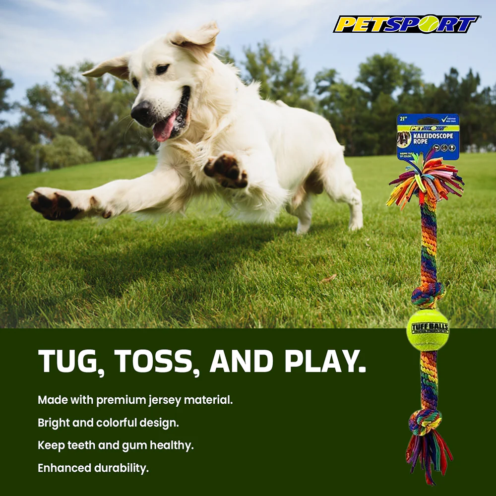 Petsport Kaleidoscope Rope Tug Ball for Dogs - Image 4