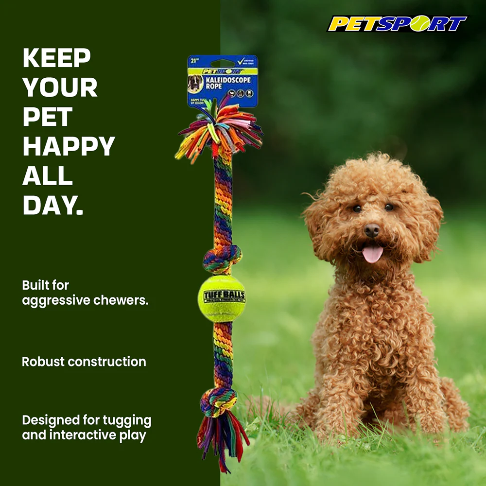 Petsport Kaleidoscope Rope Tug Ball for Dogs - Image 5