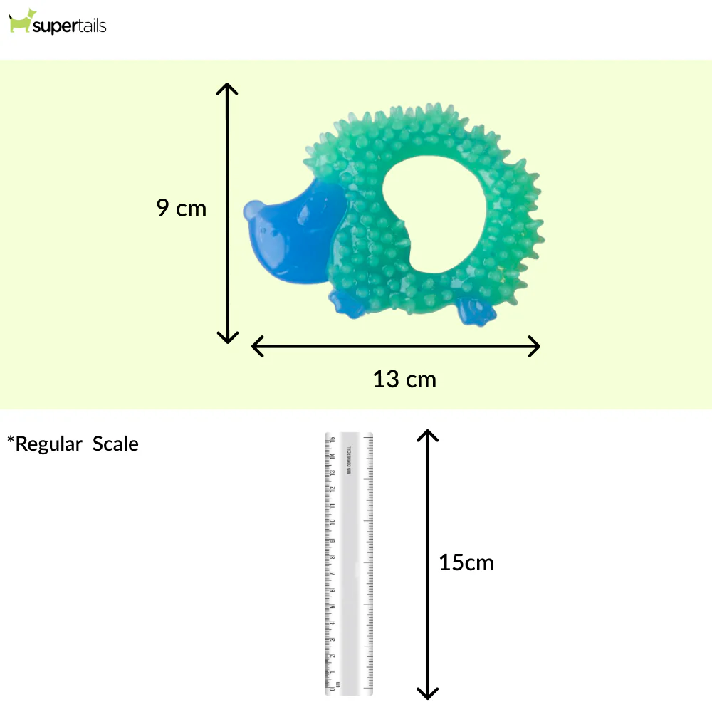 Petstages Cutie Chewies Hedgehog Chew Toy for Dogs (Blue) - Image 2