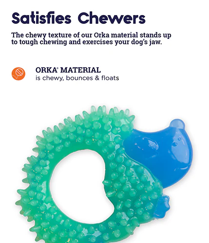 Petstages Cutie Chewies Hedgehog Chew Toy for Dogs (Blue) - Image 4