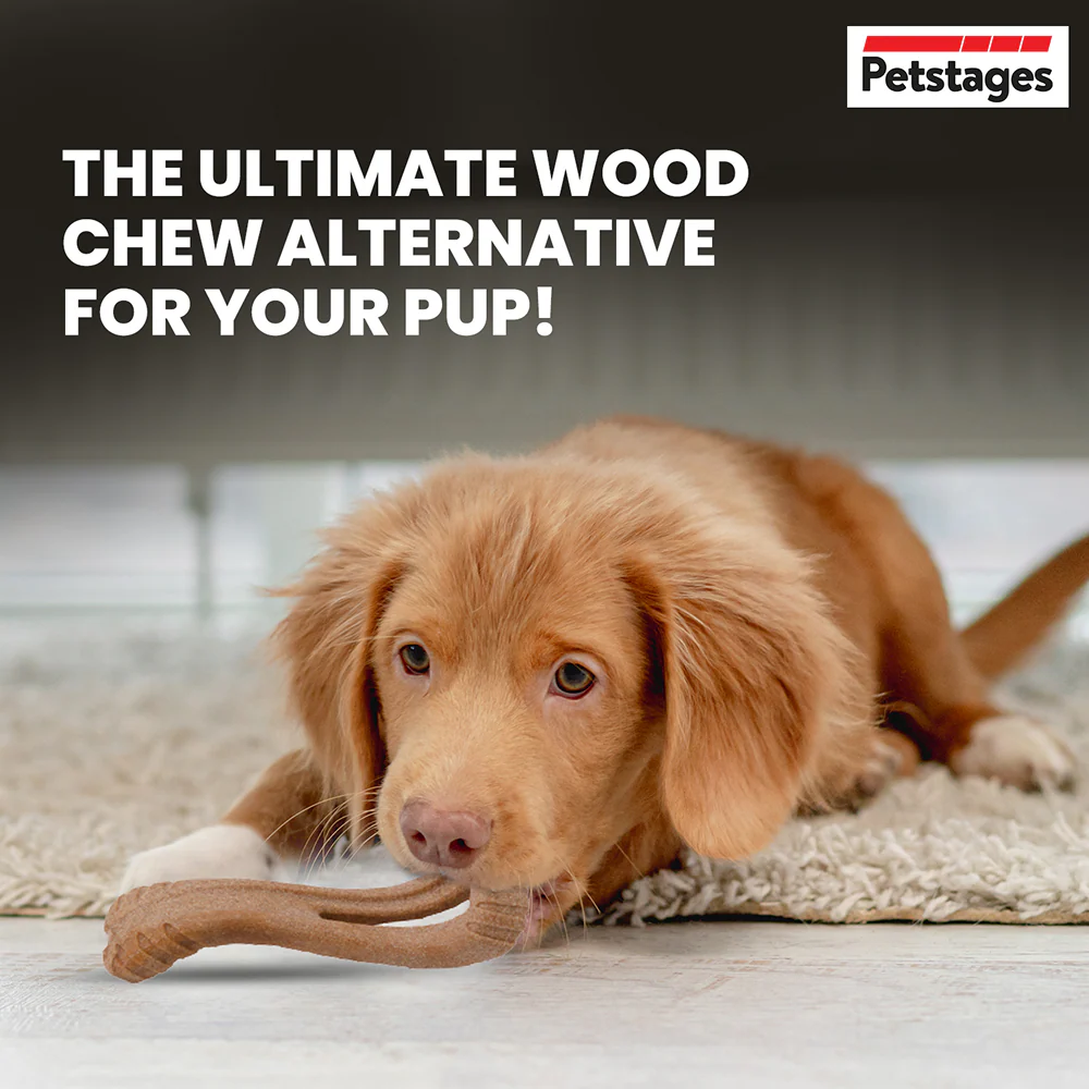Petstages Dogwood Flip Chew Bone Toy for Dogs (Brown) - Image 4